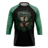 Playera Pijama Ranglan Hogwarts Green