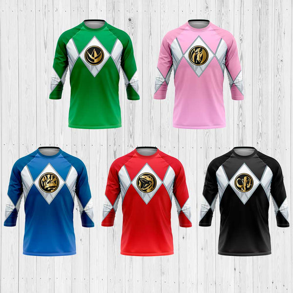 Playera Pijama Ranglan Mighty Morphin Power Ranger